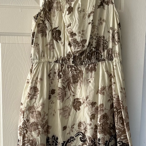 Land’s End Cream and Brown Sleeveless Dress - Picture 5 of 5